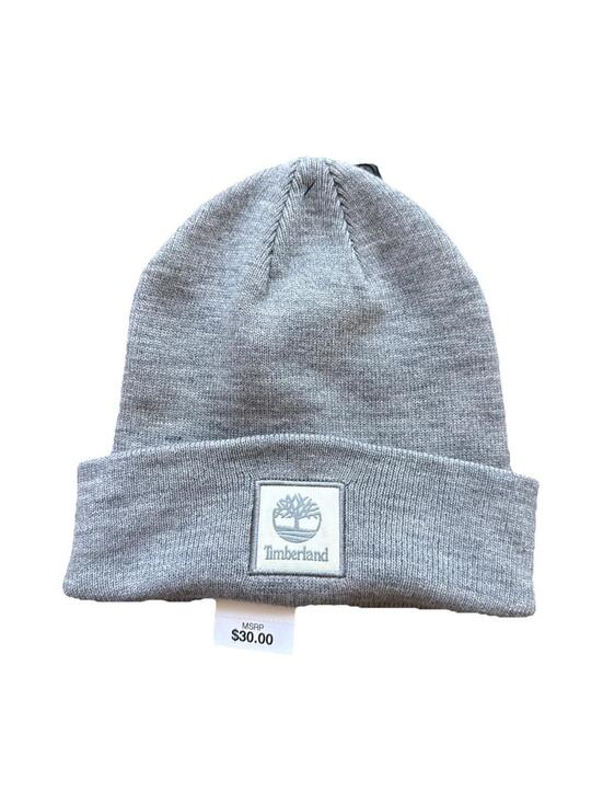Timberland Accessories - TimberlandWomen's Tonal Patch Cuffed Beanie, Grey, One Size